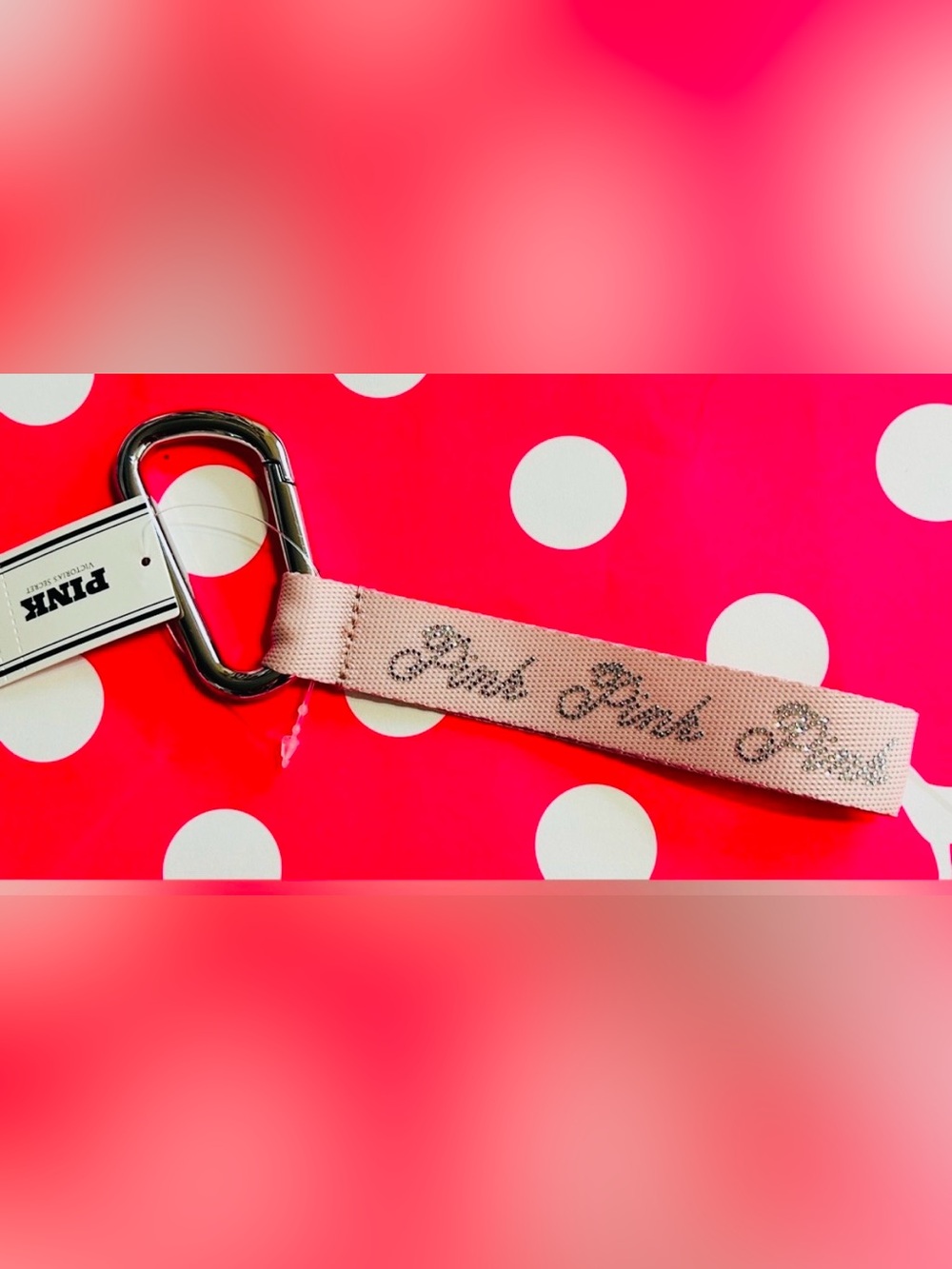 VS PINK Jeweled Strap Keychain -